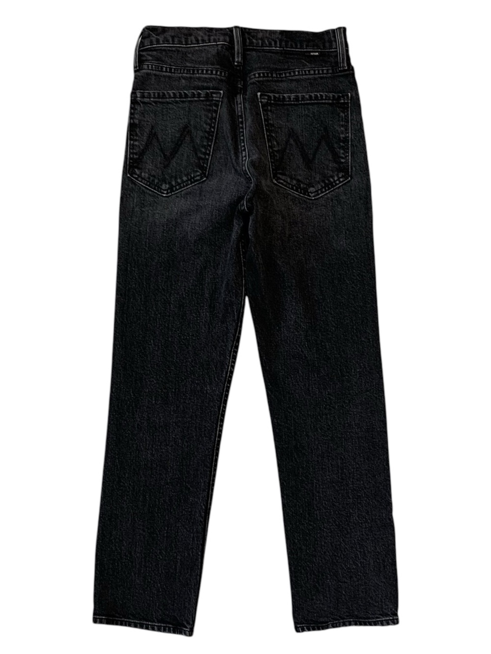Mother The Tomcat Washed Black Jeans High Rise Button Fly Lies Lies Lies 26 - Picture 5 of 10